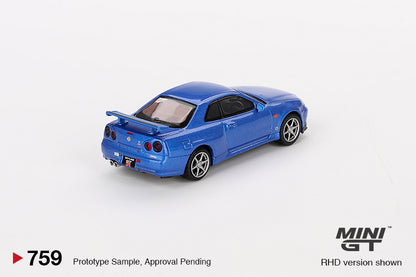 (MGT00759-BL) Nissan Skyline GT-R (R34) V-Spec Bayside Blue (BLISTER VERSION)