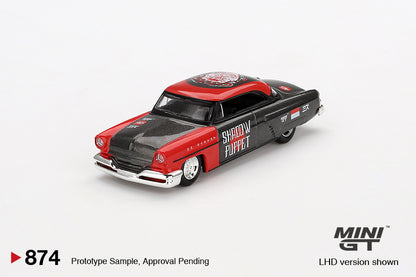 (MGT00874) - Lincoln Capri Hot Rod 1954 "Shadow Puppet" MINI GT x MIZU Diecast 2024