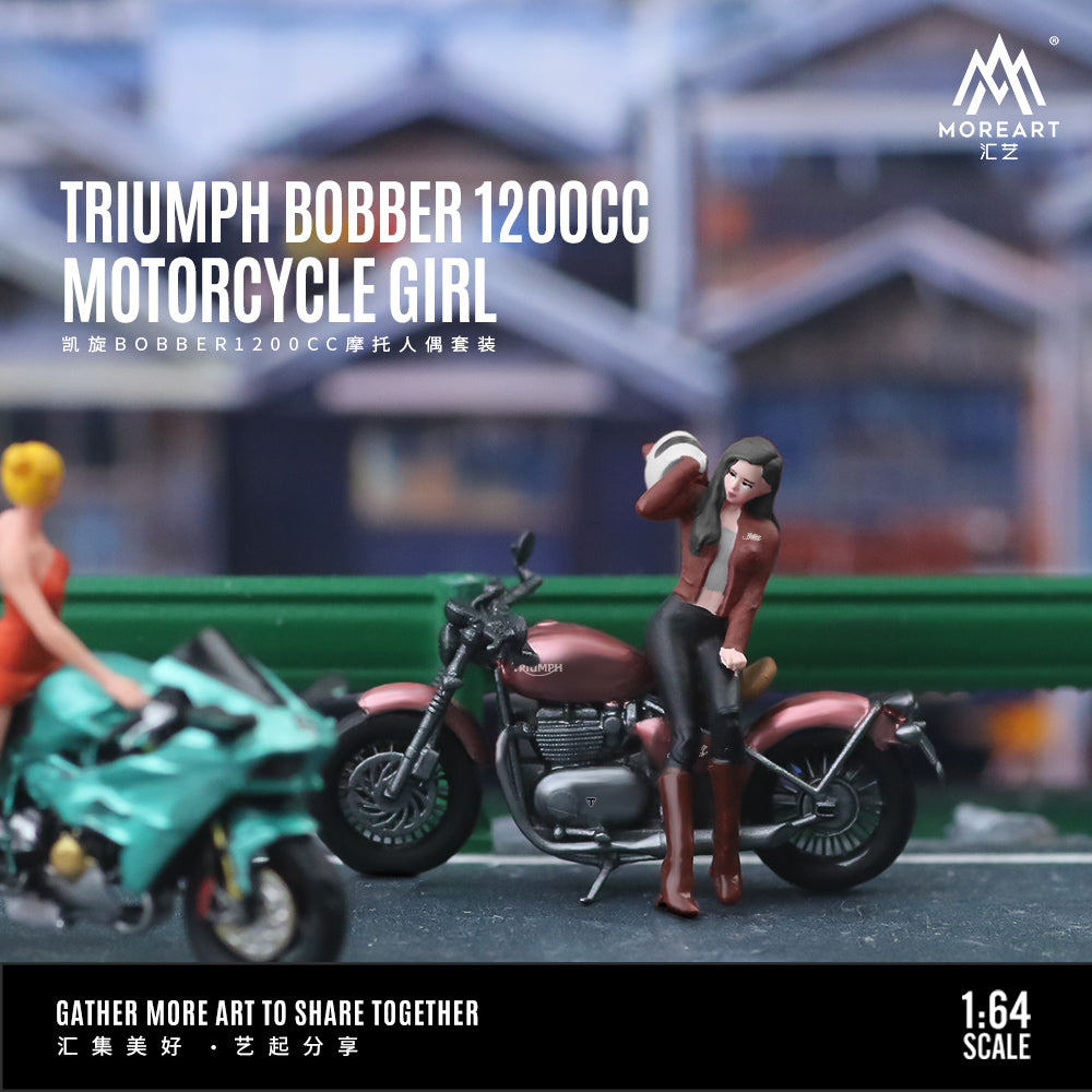 (MO222070) Triumph Bobber 1200CC with figurine