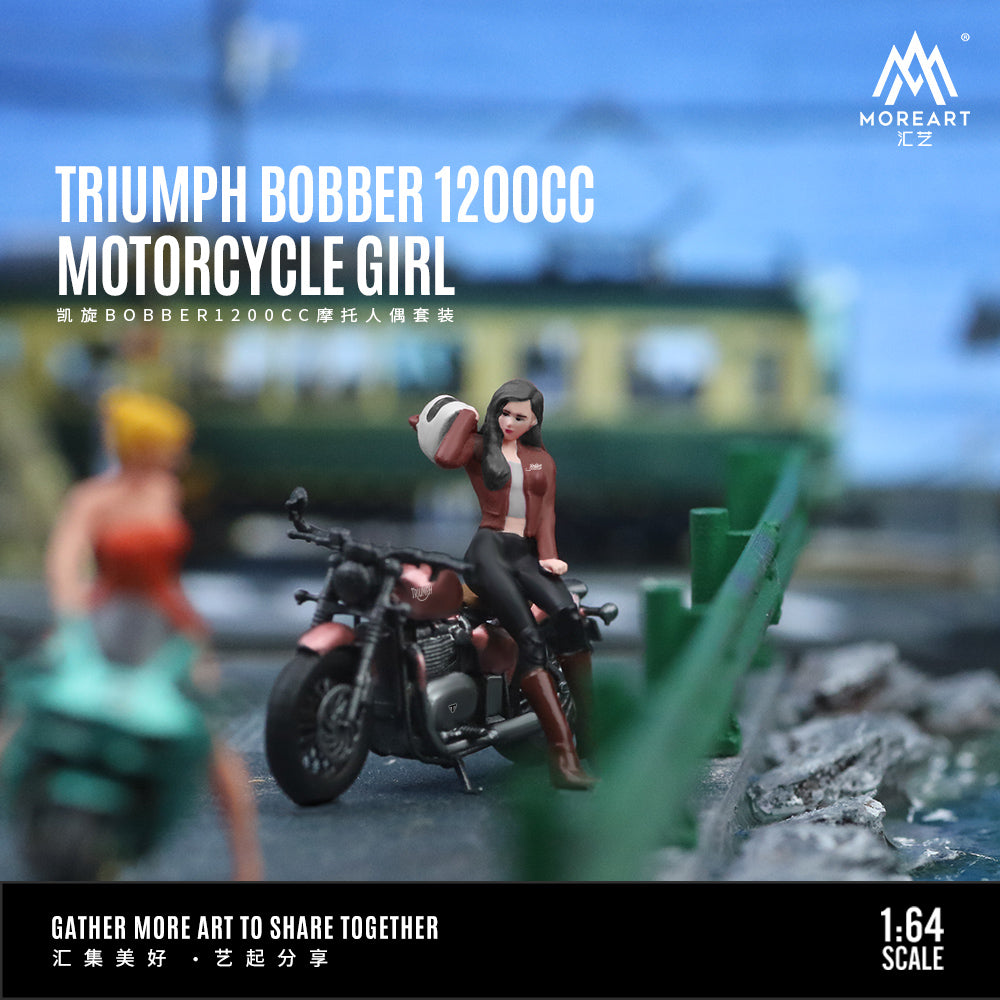 (MO222070) Triumph Bobber 1200CC with figurine