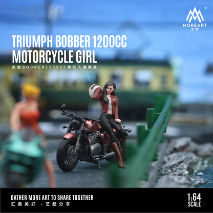 (MO222070) Triumph Bobber 1200CC with figurine