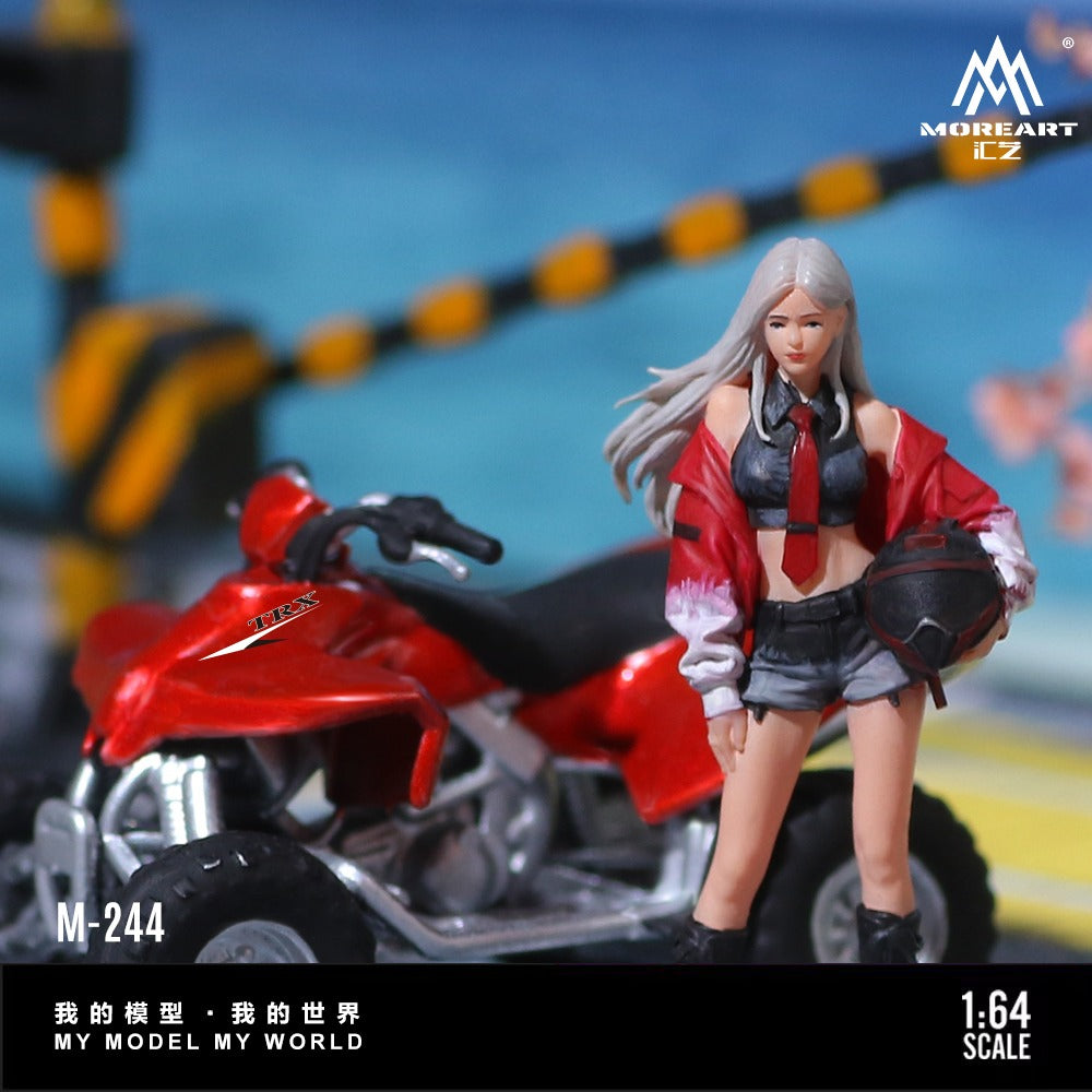 (Pre-Order) (MO222244) - Red ATV All-Terrain Vehicle with figurine