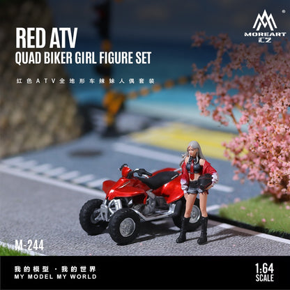 (Pre-Order) (MO222244) - Red ATV All-Terrain Vehicle with figurine