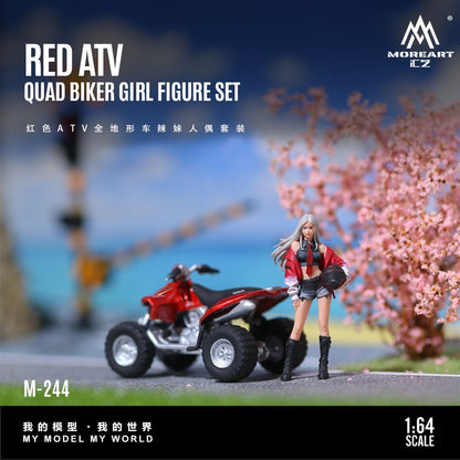 (Pre-Order) (MO222244) - Red ATV All-Terrain Vehicle with figurine