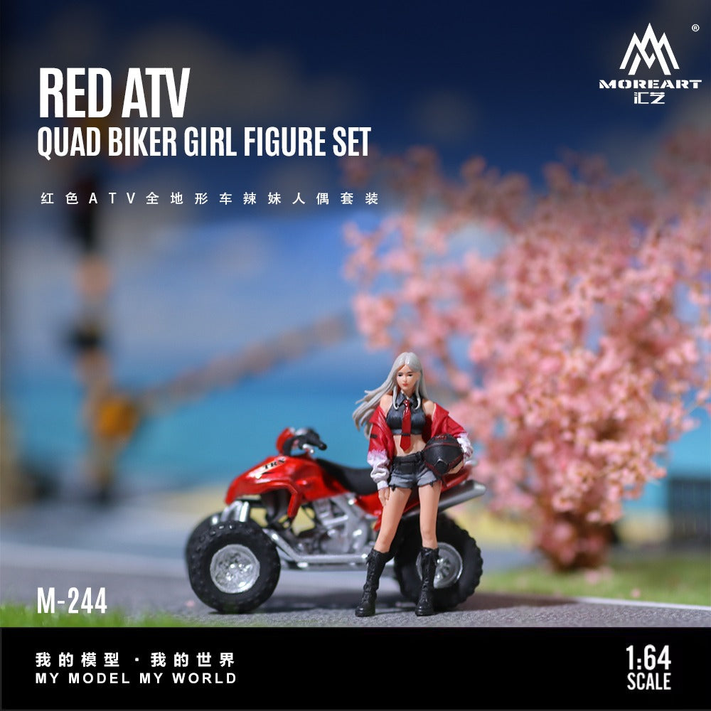 (Pre-Order) (MO222244) - Red ATV All-Terrain Vehicle with figurine