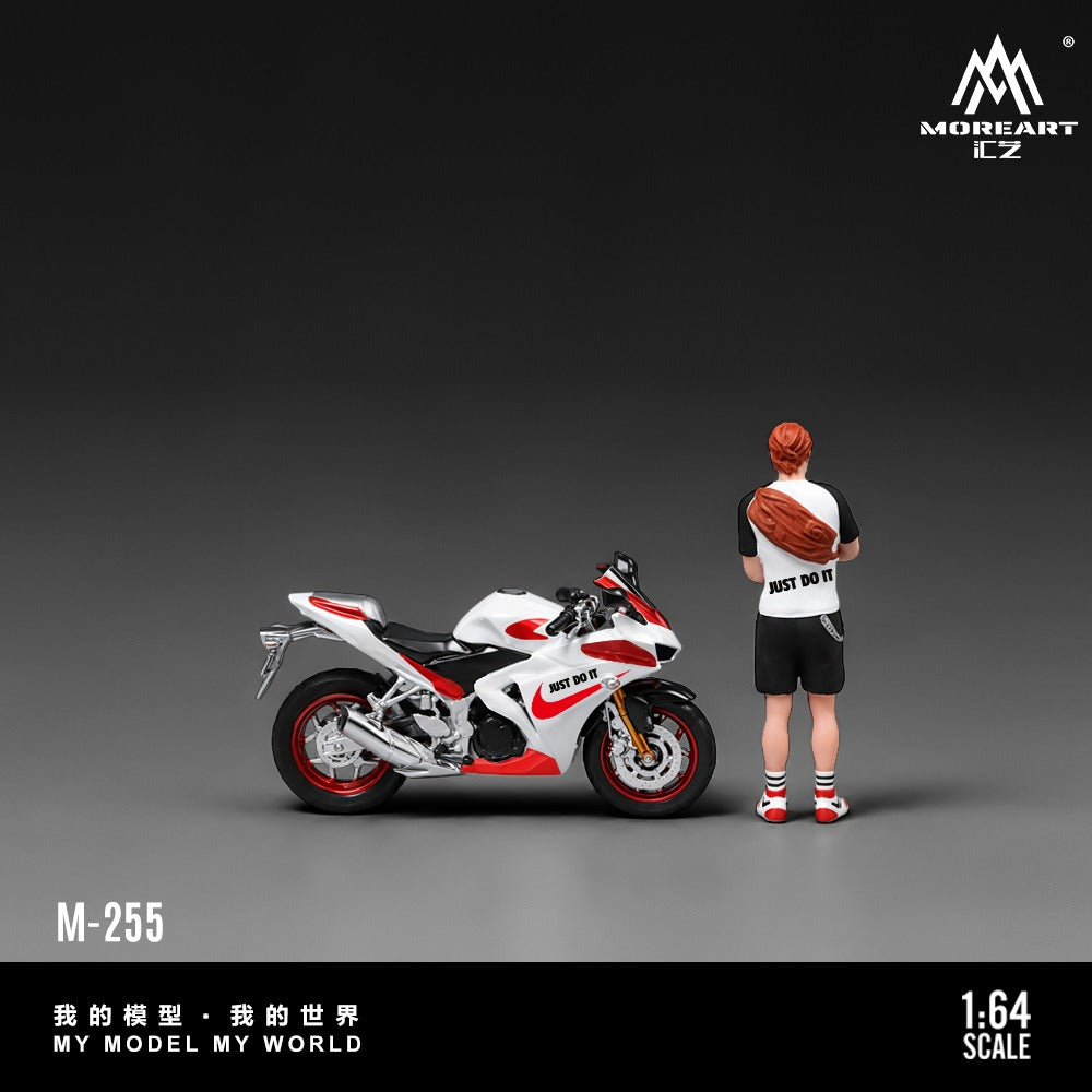 (MO222255) MoreArt 1:64 Action Figure Motorcycle Hero Set Resin - Rear Viw 