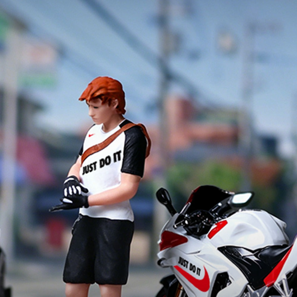 (MO222255) MoreArt 1:64 Action Figure Motorcycle Hero Set Resin - Model View 