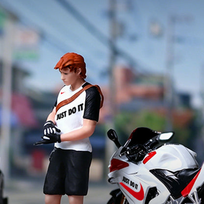 (MO222255) MoreArt 1:64 Action Figure Motorcycle Hero Set Resin - Model View 