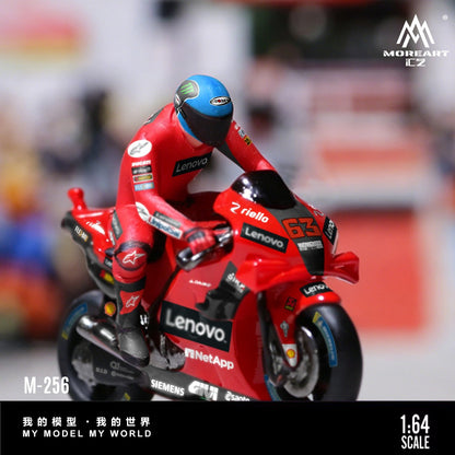 (MO222256) Ducati 63 Racing Motorcycle Figure Set Resin Model - Front View 