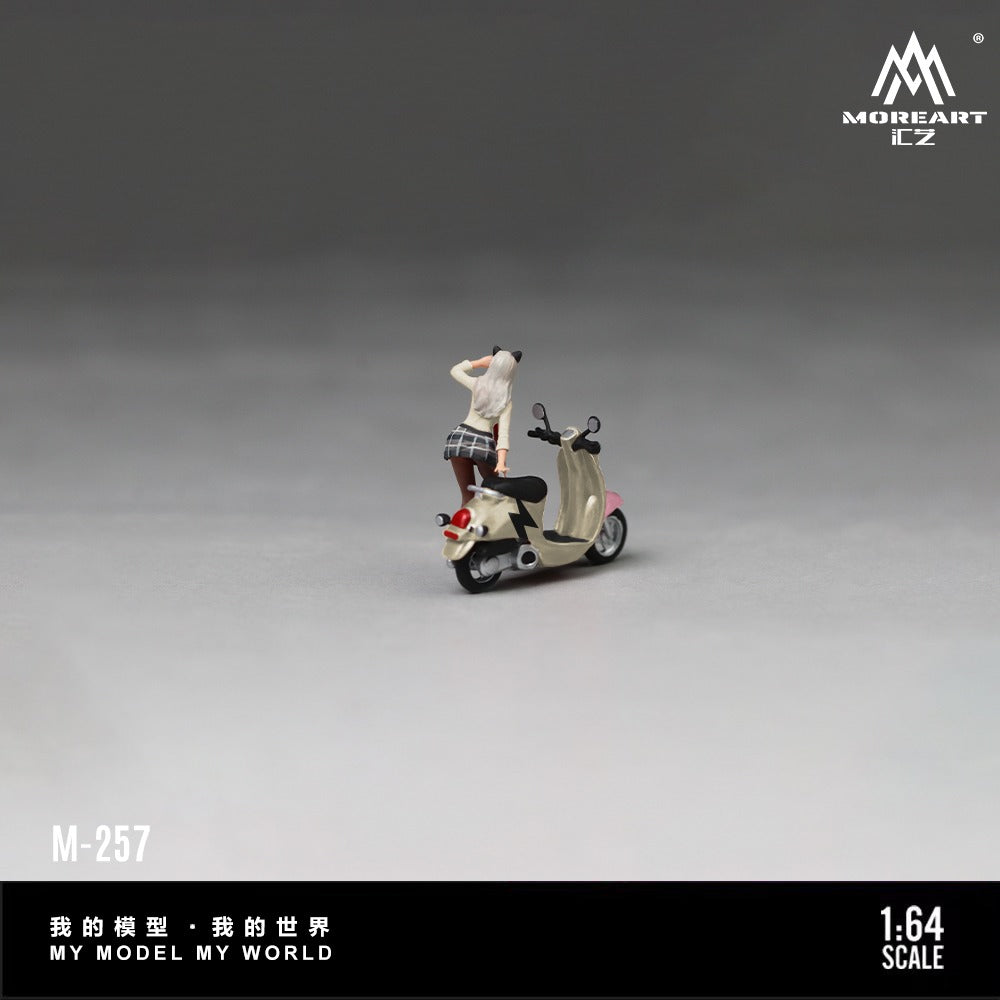 MoreArt 1:64 Ghostface Motorcycle Clever Girl Doll Set Resin Model (MO222257) - Rear View