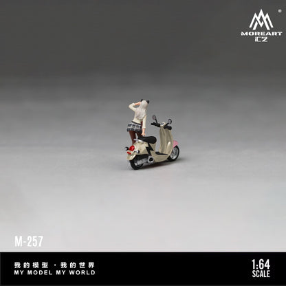 MoreArt 1:64 Ghostface Motorcycle Clever Girl Doll Set Resin Model (MO222257) - Rear View