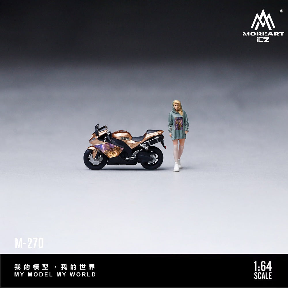 (Pre-Order) (MO222270) Kawasaki White Aries Floral Beauty Knight Resin Model