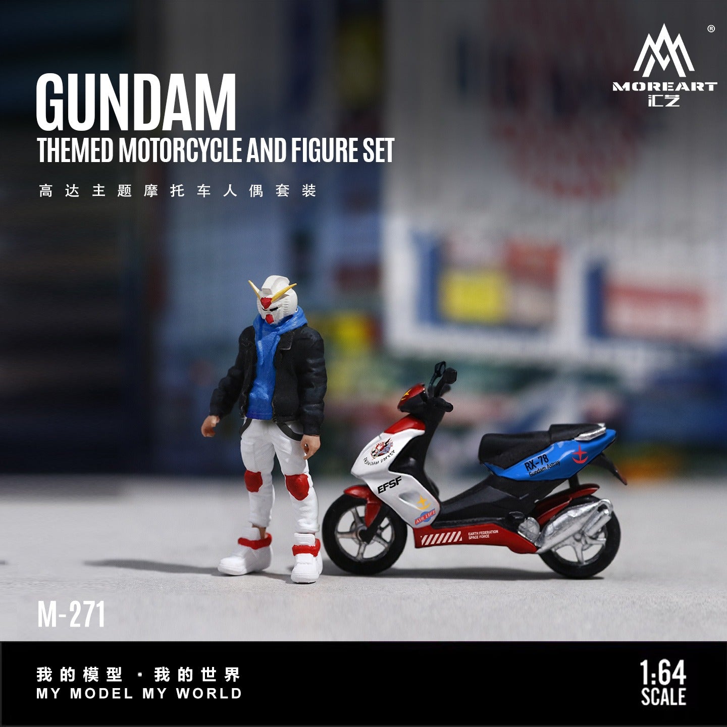 (Pre-Order) (MO222271) Gundam Theme Motorcycle Figure Set Resin Model