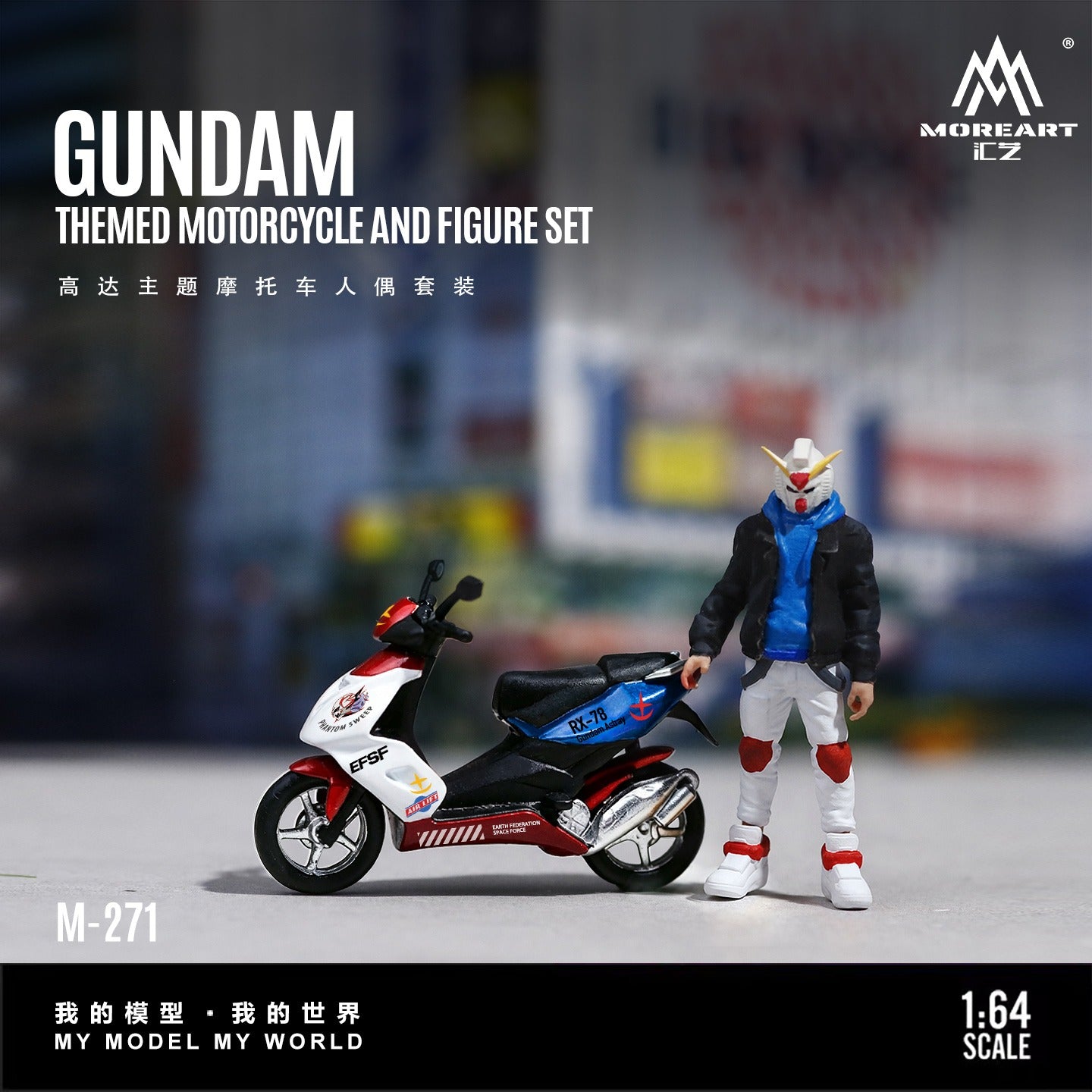 (Pre-Order) (MO222271) Gundam Theme Motorcycle Figure Set Resin Model
