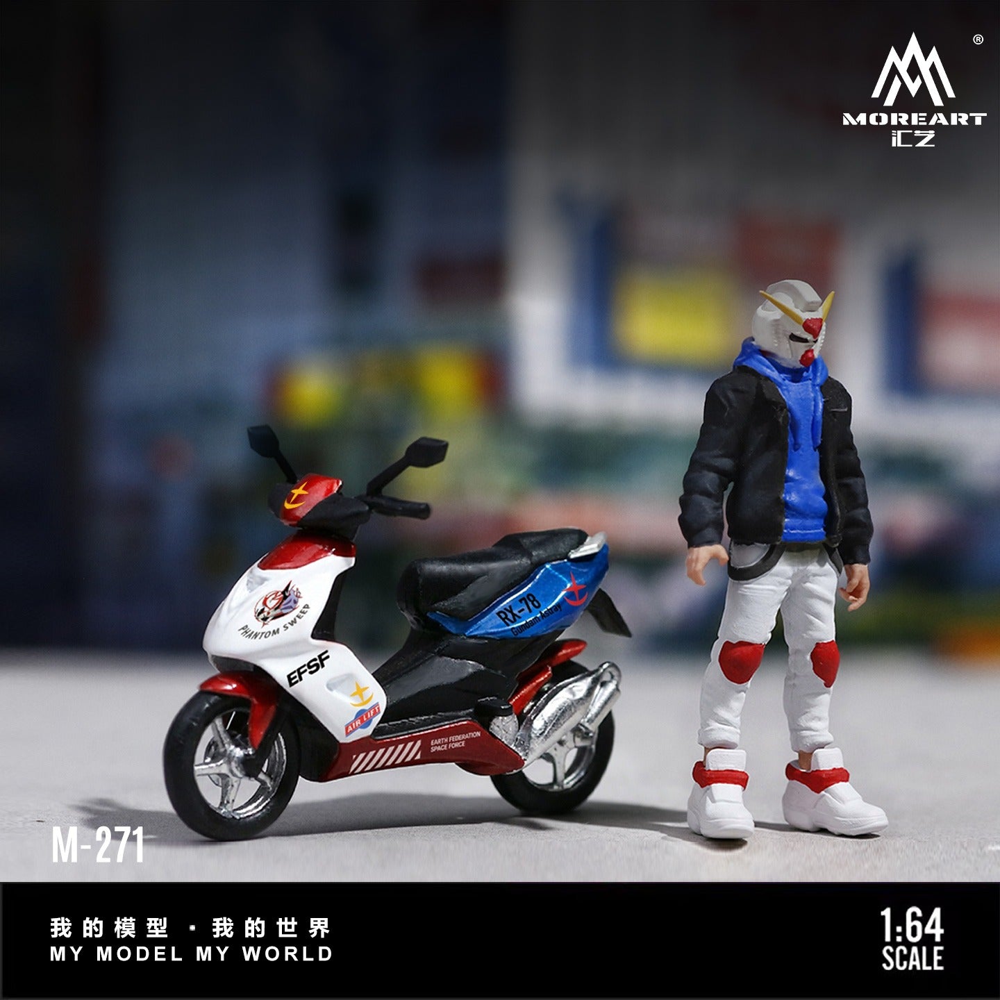 (Pre-Order) (MO222271) Gundam Theme Motorcycle Figure Set Resin Model