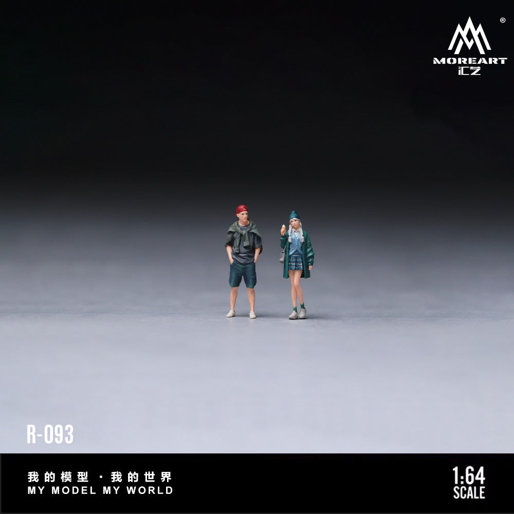 (Pre-Order) (MO223093) Ice Cream Sweet Girl and Trendy Boy Couple Set Realistic Resin Model