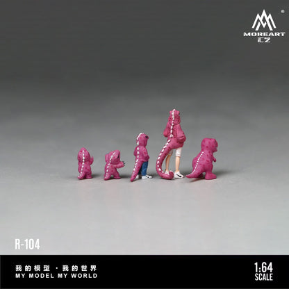 MO223104
Group photo of the pink dinosaur figurines- Rear View