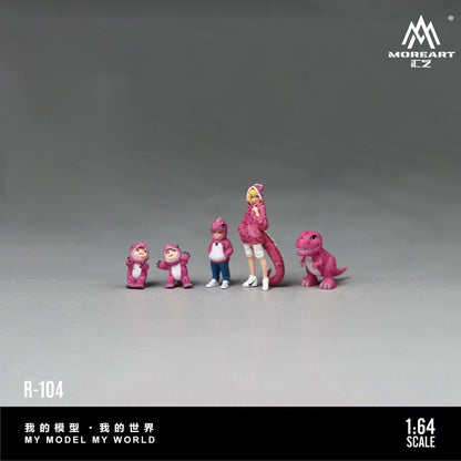  MO223104
Group photo of the pink dinosaur figurines - Front View