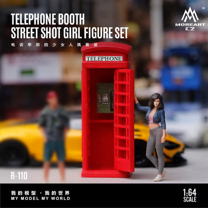 (Pre-Order) (MO223110) Telephone Booth Street Photography Female Figure Set