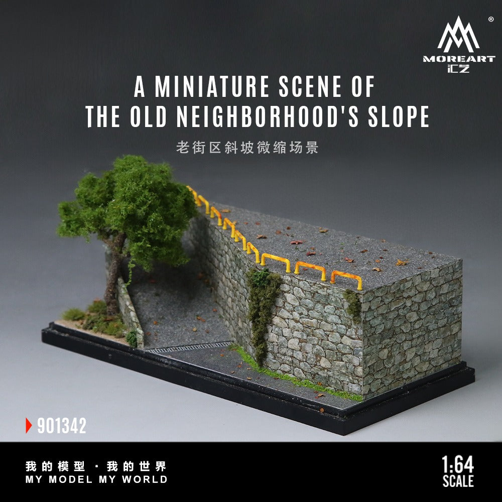 (MO901342) MoreArt 1:64 Old Neighborhood Slope Miniature Scene Series Models - Side View 