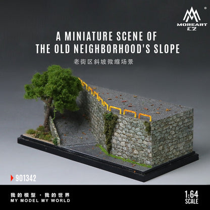 (MO901342) MoreArt 1:64 Old Neighborhood Slope Miniature Scene Series Models - Side View 