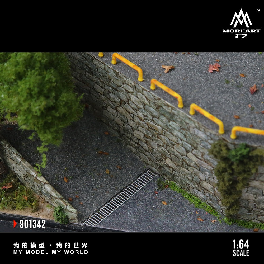 (MO901342) MoreArt 1:64 Old Neighborhood Slope Miniature Scene Series Models- Closeup 1