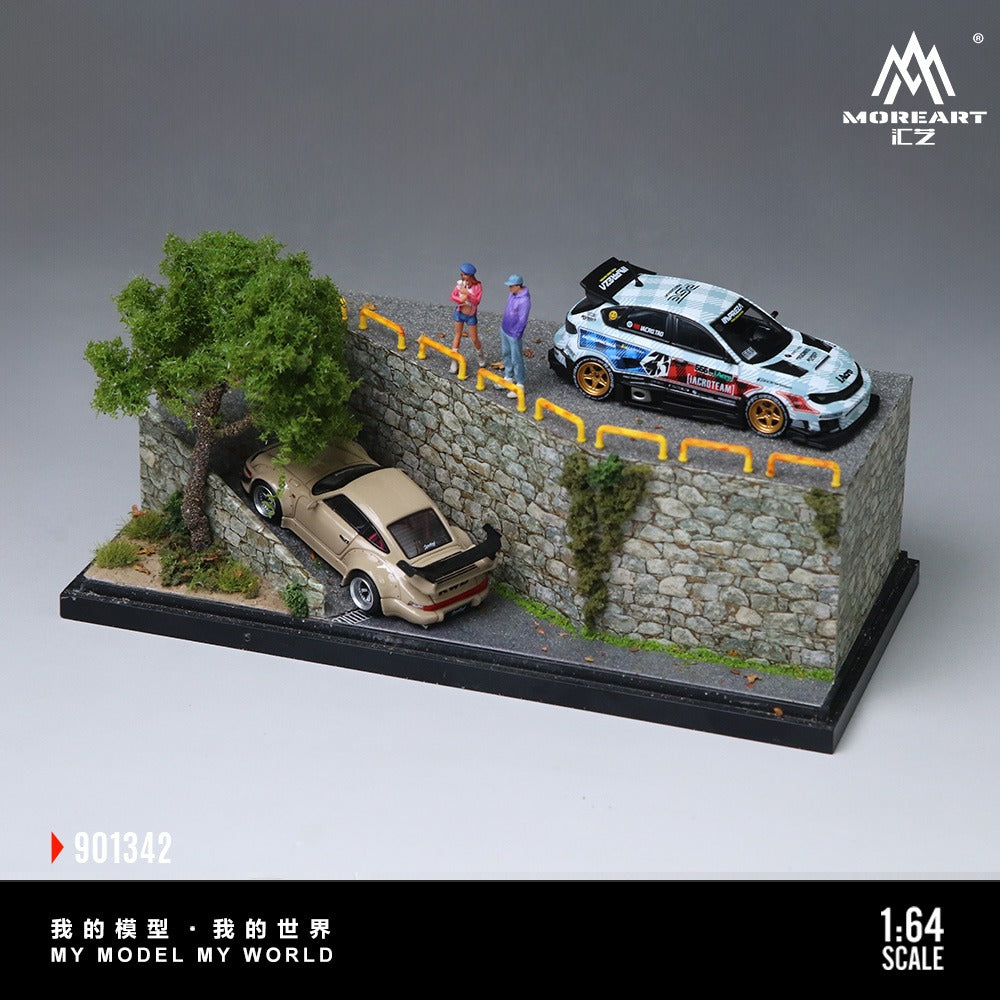 (MO901342) MoreArt 1:64 Old Neighborhood Slope Miniature Scene Series Models - Top View 