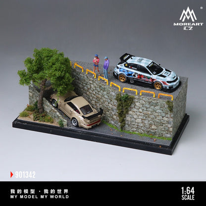 (MO901342) MoreArt 1:64 Old Neighborhood Slope Miniature Scene Series Models - Top View 