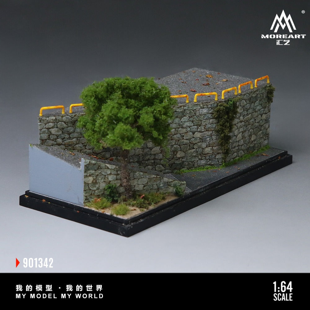 (MO901342) MoreArt 1:64 Old Neighborhood Slope Miniature Scene Series Models - Left Side View 