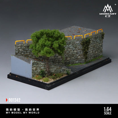 (MO901342) MoreArt 1:64 Old Neighborhood Slope Miniature Scene Series Models - Left Side View 