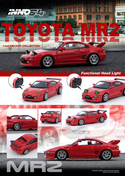 (Pre-Order) (IN64-MR2SW20-RED)  TOYOTA MR2 SW20 Red