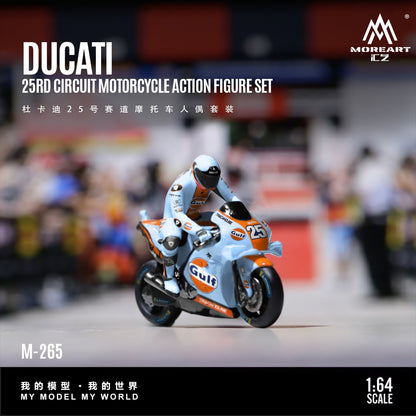 MoreArt 1:64 Ducati 25 Race Motorcycle Figurine Set Resin Model (MO222265) - Overview - 1