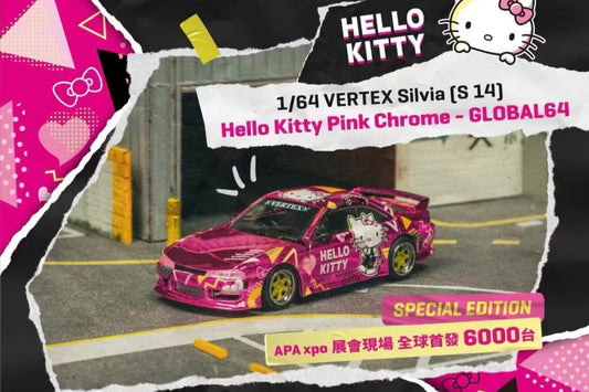 (Pre-Order) (T64G-018-HK2) VERTEX Silvia (S14) Hello Kitty Pink Chrome