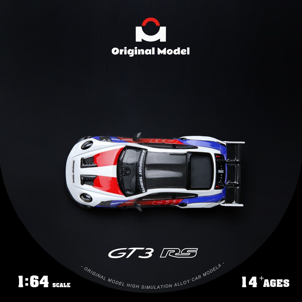 (OM644649) 992 GT3 RS Red and Blue Embroidery - Top View 