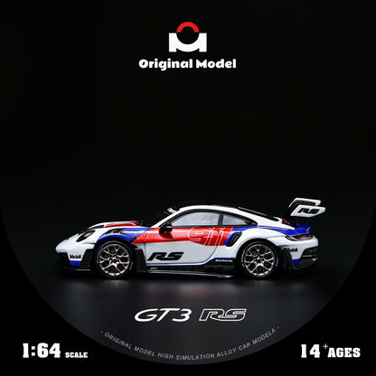 (OM644649) 992 GT3 RS Red and Blue Embroidery - Side View 