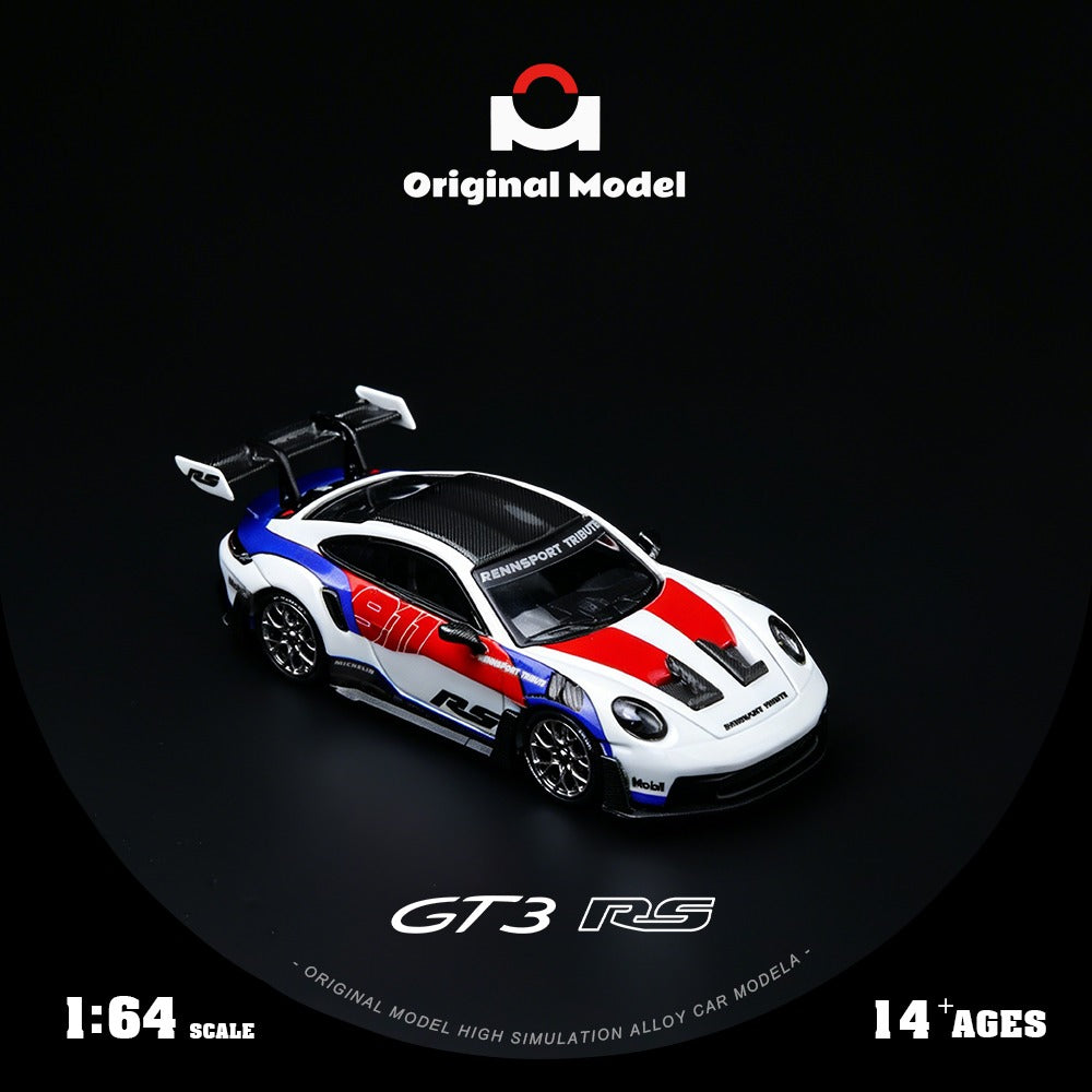 (OM644649) 992 GT3 RS Red and Blue Embroidery - Side View 