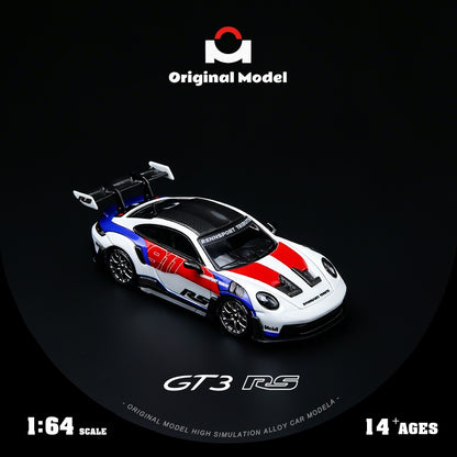 (OM644649) 992 GT3 RS Red and Blue Embroidery - Side View 