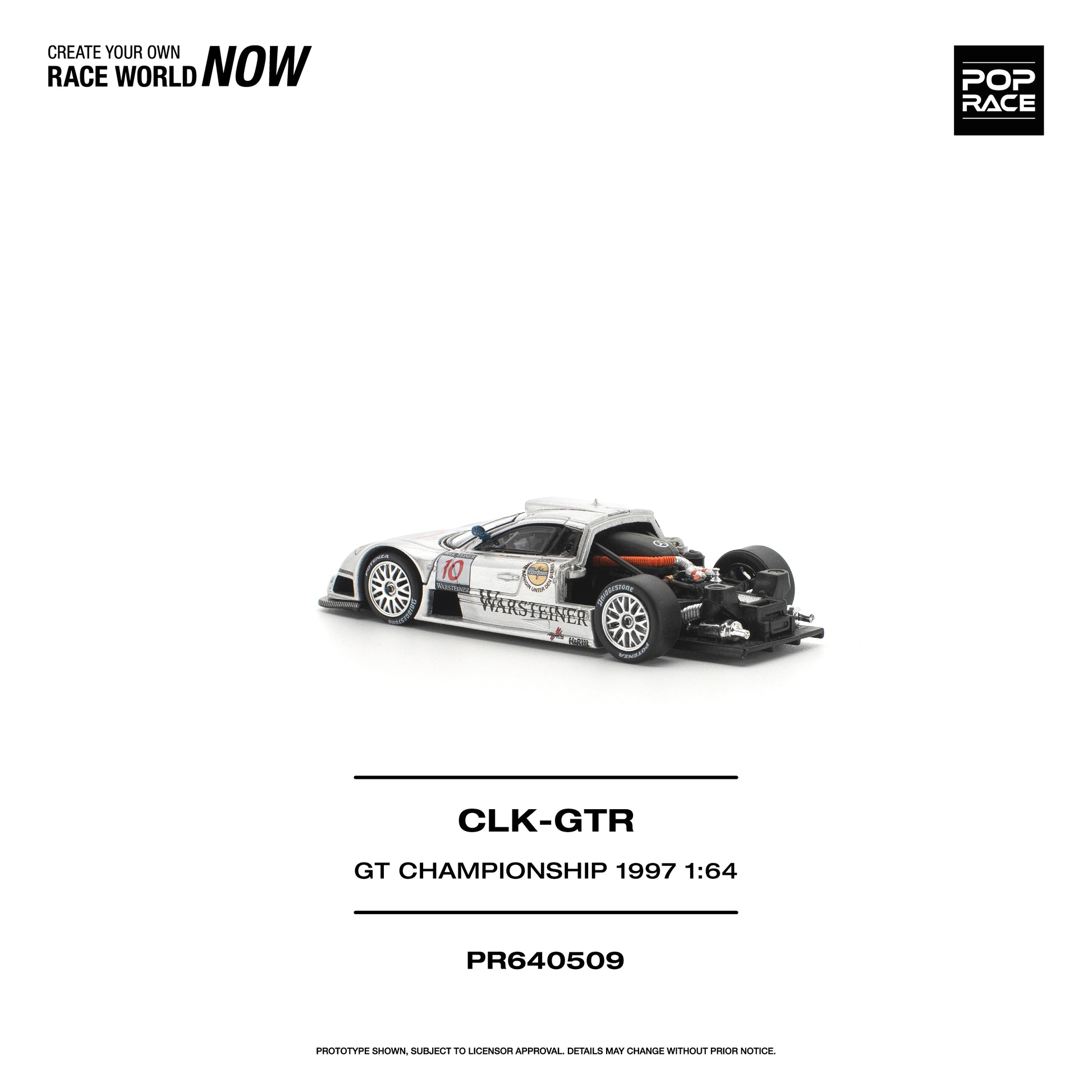 POP RACE 1:64 Mercedes-Benz AMG CLK GTR FIA GT Championship 1997 (PR640509) - Detailed View