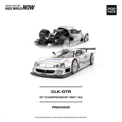 POP RACE 1:64 Mercedes-Benz AMG CLK GTR FIA GT Championship 1997 (PR640509) - Front & Detailed View 