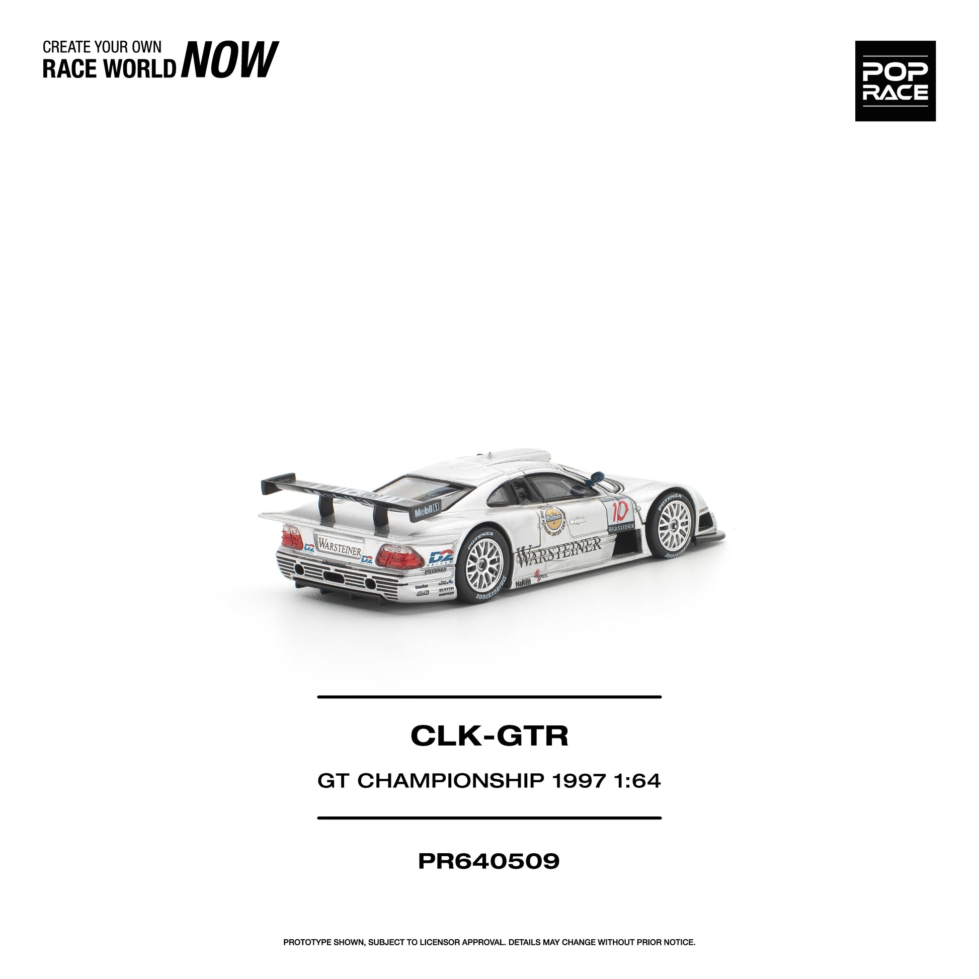 POP RACE 1:64 Mercedes-Benz AMG CLK GTR FIA GT Championship 1997 (PR640509) - Rear view - 2