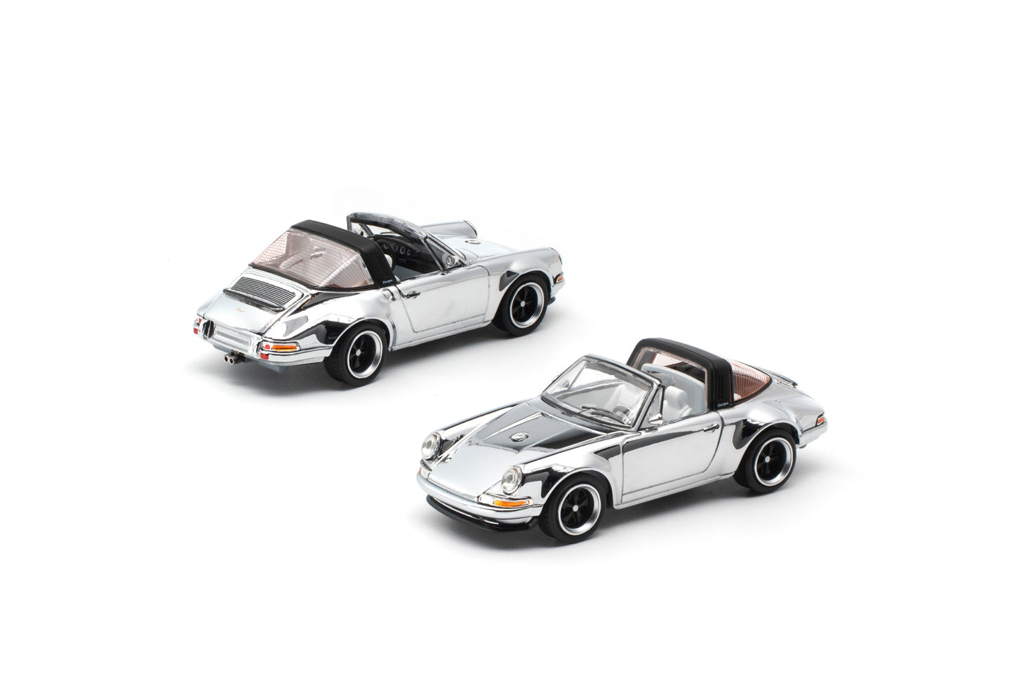 POP RACE 1:64 Singer Targa Silver Chrome (PR640526) - Overview