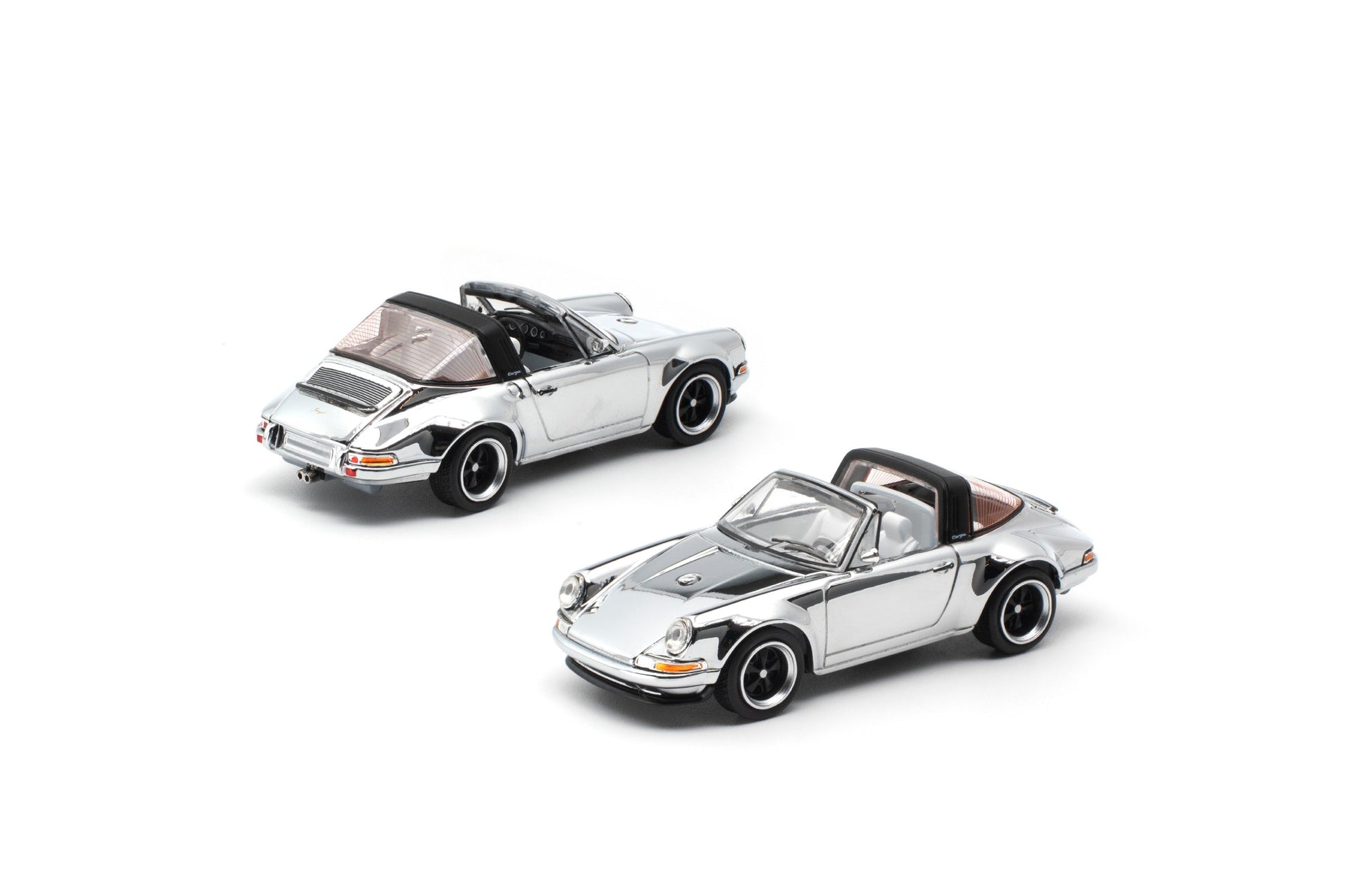 POP RACE 1:64 Singer Targa Silver Chrome (PR640526) - Overview