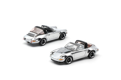 POP RACE 1:64 Singer Targa Silver Chrome (PR640526) - Overview
