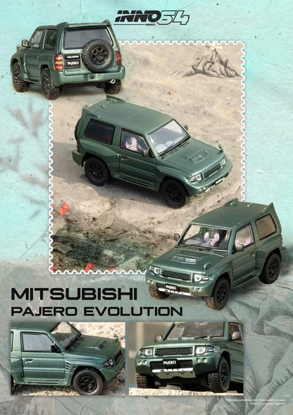 (Pre-Order) (IN64-EVOP-SGRE) MITSUBISHI PAJERO EVOLUTION Satin Green