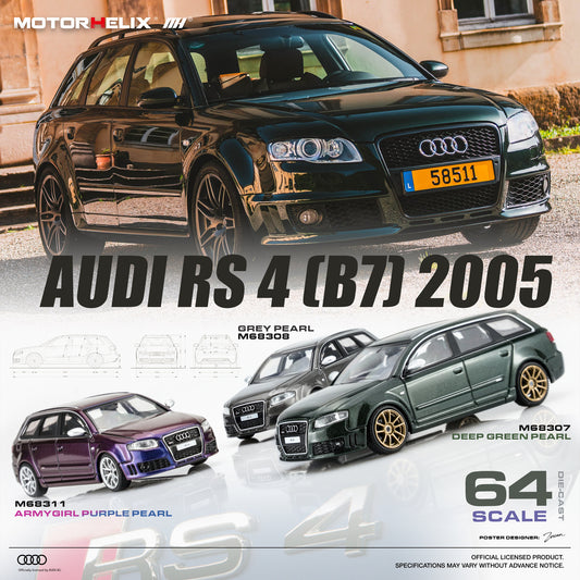 (Pre-Order) Motorhelix - Audi RS4 (B7) 2005 (3 Variants)