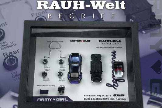 (Pre-Order) Motorhelix - RWB964 Purple Army Girl Model Structure Picture Frame