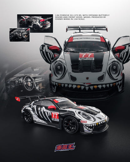 (Pre-Order) (DKA-075) Demon King - Porsche 911 GT3 RS - Petit Le Mans (Skeleton Rexy Livery)