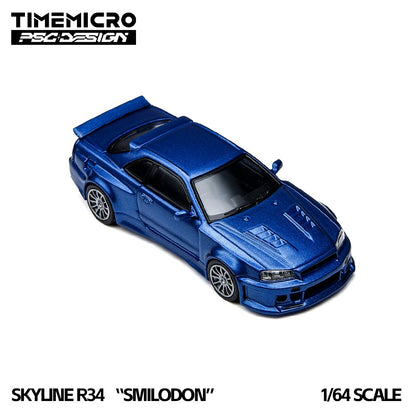 Time Micro x PSC Design 1:64 R34 Toothed Tiger x RWB 964 Double Blue (TM648403) - Top View