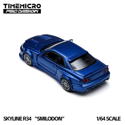 Time Micro x PSC Design 1:64 R34 Toothed Tiger x RWB 964 Double Blue (TM648403) - Side View