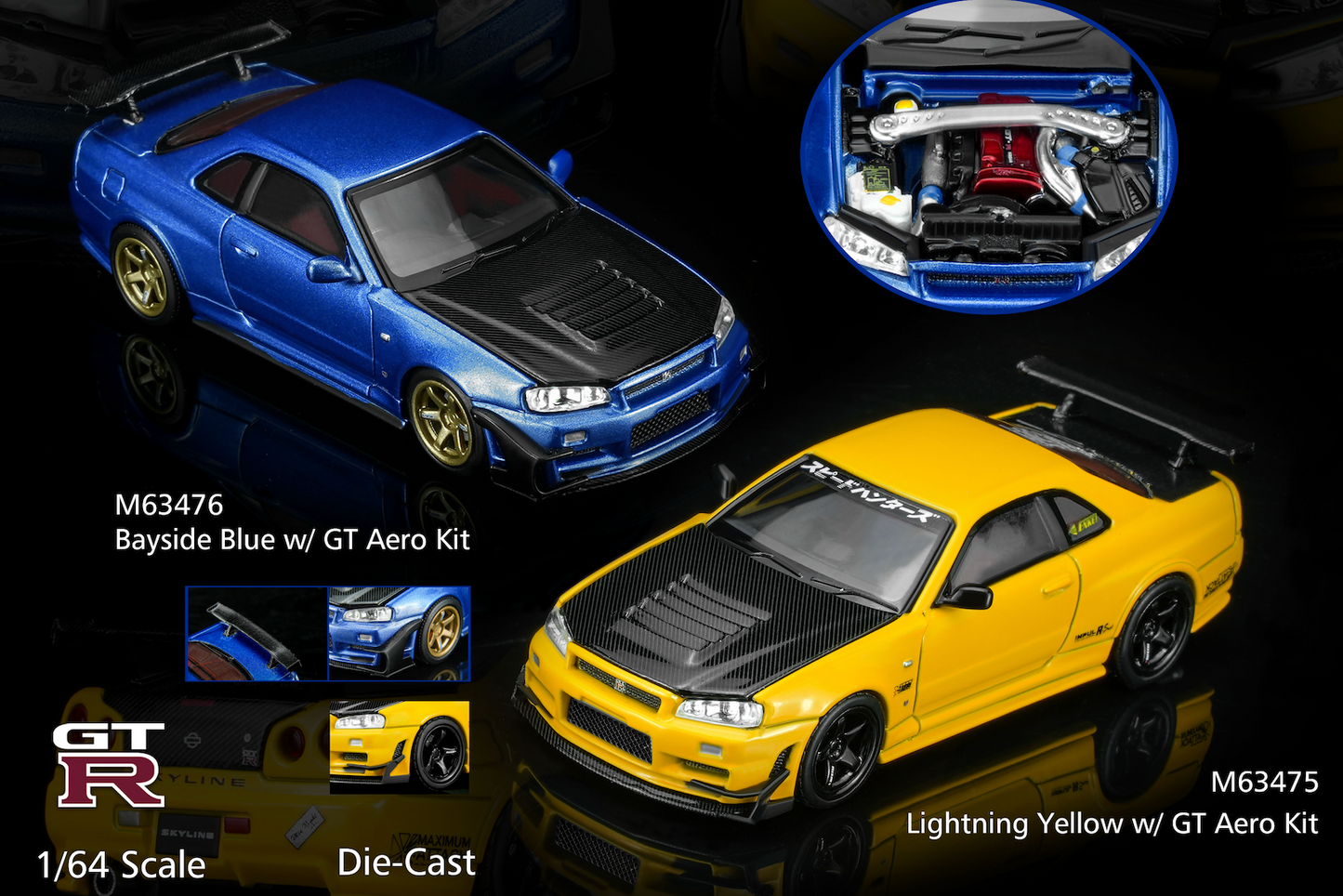 (Pre-Order) Motorhelix - Nissan Skyline GT- R (R34) Customised (2 Colors)